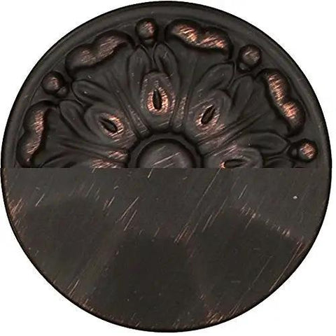 Vintage Bronze Kitchen Cabinet Pulls, Rustic Industrial Drawer Handles For Dressers And Cupboards, Five Point Three Inch Hole Center detailed ornate hardware view.