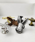Cute 4 Pack Rabbit Drawer Knobs With 3D Bunny Head Design For Kids Rooms And Furniture Zinc Alloy Decorative Cabinet Pulls With Antique Finish Bolwhao, assorted colors