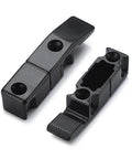 10Pcs Corner Brace Connection Hinge Set for Quick Snap Fit of Furniture Panels in black finish on white background