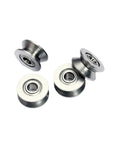 10 Pack Miniature Ball Bearings V Groove And U Groove Wire Guide Track Rollers, 3x12x4mm steel rollers for CNC use.
