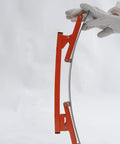 Flexisander Hand Held Flexible Sanding Block for Curved and Flat Surfaces, 22 x 4.5 inches, shown bending to demonstrate flexibility