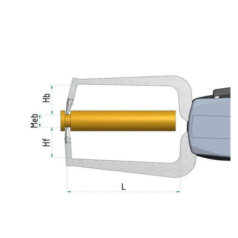 Digital Inside Outside Caliper Gauge Zips Through Outer Diameter Measurements With Rugged Stainless Steel Body, showing measurement details.