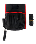 Heavy Duty Multi Pocket Tools Bag For Window Tinting And Wrapping Film, Canvas Oxford Cloth Organizer With 13 Tool Holes, belt strap view
