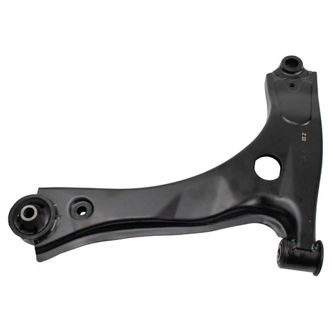 Premium Heavy Duty Front Lower Control Arm With Ball Joint Replacement Pair, black steel, driver side, for suspension repairs.