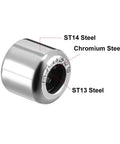 Heavy Duty Needle Roller Bearings Hk0306 5 Pack 3Mm Bore 6.5Mm Outer Diameter 6Mm Width Pre Lubed Drawn Cup Assembly showing metal construction and steel types.