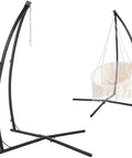 Heavy Duty Hammock Swing Stand With Solid Steel Construction, Easy Ten Minute Assembly, Includes Buckle And Spring Hook