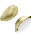 Light Brass Cup Pulls 10 Pack Brushed Gold Cabinet Pulls Gold Cup Drawer Handles For Kitchen Furniture Hardware Dresser Closet Door Pulls 3 Inch Hole Centers Zinc Alloy Rust Resistant Easy Install Upgrade Your Cabinets