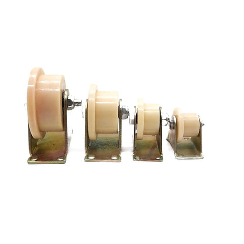 Heavy Duty Nylon Sliding Door Pulley With Square Groove H Track Roller Rides Easy Single Side Wheel for Fence Gate Electric Hardware.