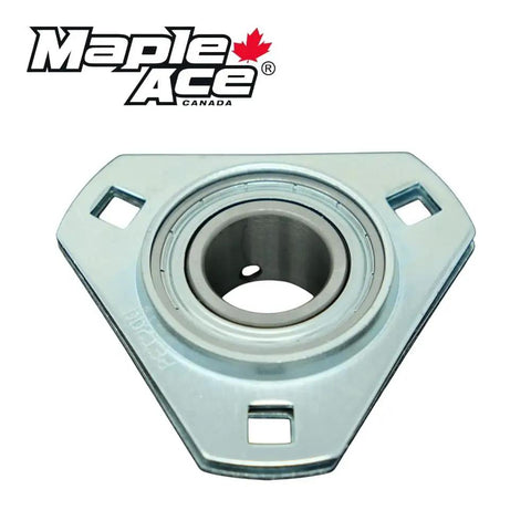 Straight Shooter Triangle Flange Three Bolt Bearing featuring a 1 3/8 inch bore and chrome coated steel for demanding projects.
