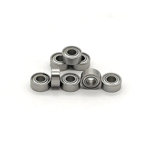 Pro Spec Stainless Steel S683ZZ Deep Groove Ball Bearings 3X7X3 mm stacked for industrial gearbox applications.