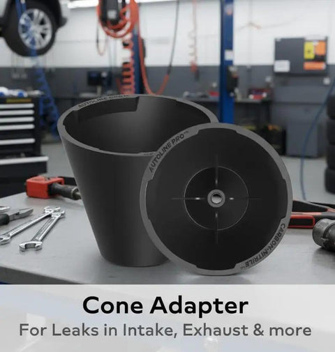 Cone adapter for Heavy Lift 2025 Automotive Smoke Machine And Evap Leak Detector used for diagnosing leaks in intake and exhaust.