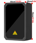 Locked Down Tight Heavy Duty EV Charger Shelter Build Like A Tank Weatherproof Floor Pedestal with dimensions visible.