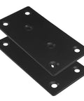 4 Pack Black Stainless Steel Mending Plates For Wood, 4 X 2 Inch Flat Brace Brackets With Screws, Heavy Duty Corner Braces For Furniture, Rust Resistant Repair Plates