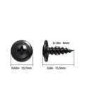 Pro Grade Heavy Duty Black Phillips Truss Head Wood Screws 400 Pack 8 By Half Inch Self Tapping Carbon Steel Fasteners side view detailing dimensions.