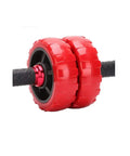 Multipurpose Ab Wheel Roller Portable Core Trainer For Chiseled Midsection Detachable Belly Workout Equipment For On The Go Fitness And Full Body Strengthening Gains At Home Or While Traveling, featuring red ABS wheels.