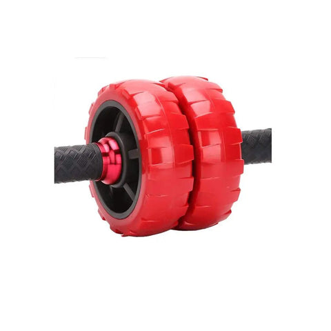 Multipurpose Ab Wheel Roller Portable Core Trainer For Chiseled Midsection Detachable Belly Workout Equipment For On The Go Fitness And Full Body Strengthening Gains At Home Or While Traveling, featuring red ABS wheels.