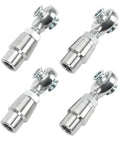Badass Five Eighth Inch Heim Joint Rod End Kit Chromoly Steel Right And Left Hand Thread close-up of four rod ends with precision machining