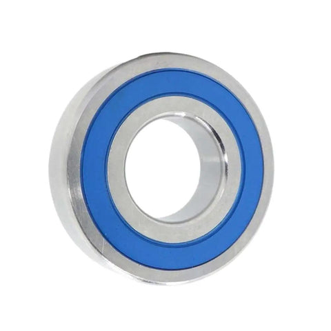 Zero Slop 6307rs Deep Groove Ball Bearing 35X80X21 mm ABEC 3 Grade with blue rubber seals and stainless steel finish.
