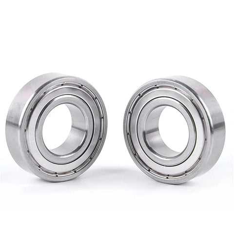 Two 420C stainless steel ball bearings with thick rubber seals and metal shields for smooth operation, part of 10 Piece Workhorse Grade Ball Bearing Set Built Tough From 420C Stainless Steel With Thick Rubber Seals And Metal Shields For Instant Smooth Operation On S6412 S6403 S6404 S6405 S6406zz Shafts.