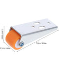 Heavy Duty Wooden Door Sliding Pulley Wheels Glide Like Butter Smooth Tracking Barn Door Hardware, orange roller on metal base.