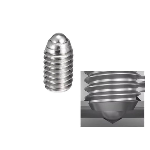 Heavy Duty Spring Plunger With Slick Hex Ball And Sure Grip M6 Set Screw Bolt precision indexing mechanism for stable clamping.