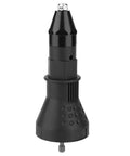 Rivet Nut Gun Adapter Kit with Manual Handle for Drill Assisted Pulling and Screwing Applications, black, metal and plastic build.