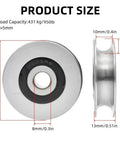 Heavy Duty Stainless Steel Deep U Groove Ball Bearing Pulley With Smooth Ball Bearing Action For Wire Rope And Cable Rigging dimensions and load capacity.