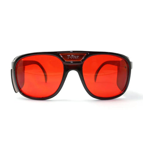 Top Shelf Laser Goggles For 532nm Green Diode Lasers With Heavy Duty Clear Lenses And Slick Carry Case Built Tough For Workshop Use All Round Optical Density Shielding That Keeps Your Vision Sharp Without Killing The Clarity in red lens design.