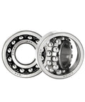 Pro Level 1306 Double Row Self Aligning Ball Bearings 30Mm By 72Mm By 19Mm Hardened Chrome Steel Caged Design, two ball bearings.