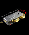 Heavy Duty Sliding Door Wheels That Roll Smooth As Butter, Stainless Steel Double Roller Pulleys for Window Track Hardware 82x34mm