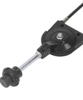 Side view of excavator throttle cable assembly with gear wheel, black housing, 2.5m for EX230.