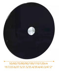 Heavy Duty Tempered Glass Lazy Susan Rolls Smooth With 360 Swivel, Giant round turntable plate black with stainless center, for dining.