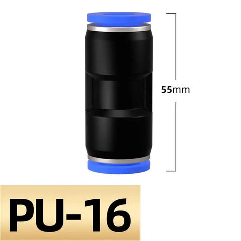 Plug And Play Pneumatic Fittings Plastic Connector Kit For Air And Water Hose Tubing Push In Straight Quick Connectors PU-16
