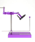 Fly Tying Vise With Adjustable Head For Precise Hook Holding Hardened Steel Bench Tool Compact Purple Desktop Vise For Pro Anglers And Weekend Hobby Tyers, purple metal desktop vise