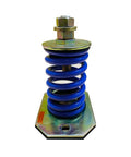 Rock Solid Open Spring Vibration Isolator 660 Lb Capacity One Inch Purple Deflection With Thick Ribbed Rubber Pad, heavy duty spring mount.