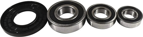 Heavy Duty Bearing And Seal Kit Replacement For Whirlpool Front Load Washer Compatible With WFW9300 WFW9400 Series, featuring three precision bearings and a rubber seal.