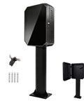 Badass Outdoor EV Charger Enclosure With Sturdy Pedestal Stand And Hella Secure Combination Lock For Garage Or Driveway Weatherproof Electric Vehicle Box with keys and mounted stand