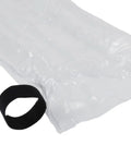 Heavy Duty EV Charging Rain Cover Keeps Your Gear Bone Dry Underneath Tough Umbrella Cloth with a black tie strap.