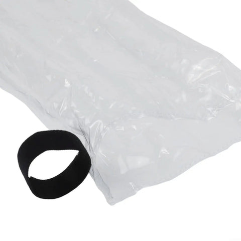 Heavy Duty EV Charging Rain Cover Keeps Your Gear Bone Dry Underneath Tough Umbrella Cloth with a black tie strap.