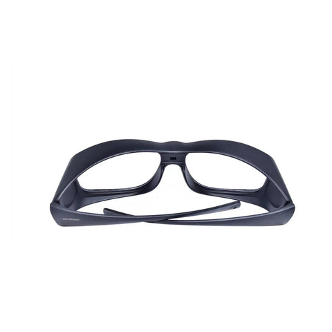 Real Deal Co2 Laser Safety Glasses For 9000 To 11000Nm Waves Offering OD 5 Plus Eye Protection and lightweight black frames view from front.
