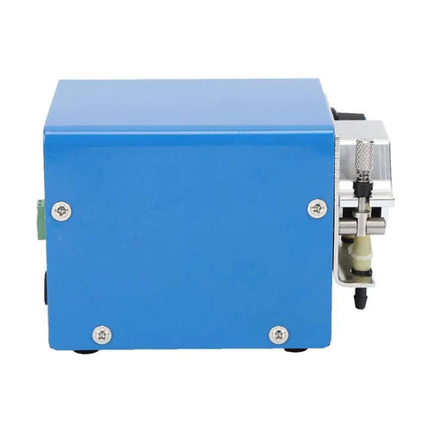 Side view of a Peristaltic Liquid Pump With Adjustable Speed And Two Way Flow For Lab Dosing And Vacuum Applications Durable Hose Pump