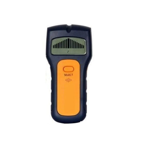 Top Shelf Rebar Scanner And Slick Wall Metal Detector Featuring Auto Calibration To Effortlessly Snag Live Cables And Wooden Joists Inside Standard Drywall Surfaces handheld size with orange and black design.