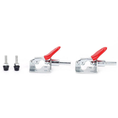 Hardcore Toggle Clamp With 400 Lb Holding Capacity And Quick Release Lever For Woodworking Or Metalworking Jigs And DIY Projects including two clamps and hardware.