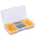 Drywall Anchors And Screws Kit With PP Plastic Wall Plugs And Stainless Steel Screws in clear storage case for secure mounting