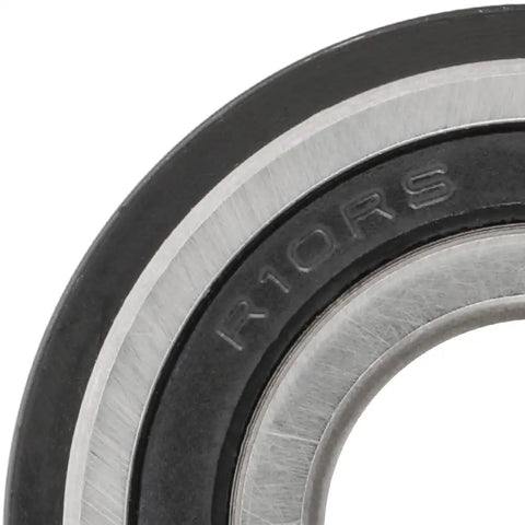 Close-up of 50 Pack R10 Deep Groove Radial Ball Bearing With Snap Ring And Double Rubber Seal, showcasing sealed design.