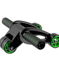 Smooth Roll Foldable Ab Wheel Designed For Serious Core Shreds And Rock Solid Motion Portable Fitness Tool with black and green design