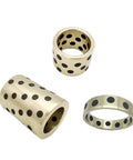 Solid Graphite Copper Sleeve Bushings 90 X 110 X 100 mm 10 Pack Self Lubricating Bearings in various angles showing design.