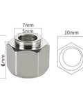 Top Shelf Pom V Slot Wheels And Pulleys Kit With Double Bearings Plus Hexagonal Eccentric Posts And Round Spacers For Fly Performance Aluminum Extrusion 3D Printer Mods, silver hexagonal nut with dimensions.
