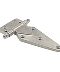Heavy Weight Industrial Hinge Crafted From Top Shelf 304 Stainless Steel For Bulletproof Operation On Refrigerated Trucks And Warehouse Doors Built Tough To Survive The Daily Grind Of Hard Work, showcasing a durable hinge design.