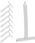 Heavy Duty Roller Shutter Hanger Strips With Pre Drilled Screw Holes And Snap Lock Slat Connector Clips, white steel parts set.